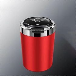 Tuhkakupit sopivat Mini Cooper Countrymaniin TOIMII R55 R56 R60 F54 F55 F56 yhden avaimen avoin kansi monitoiminen auton tuhkakuppi sisäosat Punainen