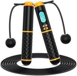 Jump Rope Digital vægtet Ropeless sjippetov justerbar trådløs hoppe reb til hjemmet fitness motion uddannelse kvinder mænd