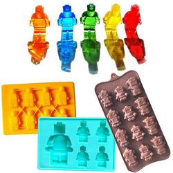 Ronaldo Robot Cake Tools Huller Mini Figur Robot Ice Cube Tray Mold Chocolate Cake Jelly Jello Silikone Mold