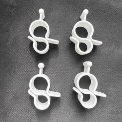 20 kpl matkailuautojen markiisin koukkupidikkeet, kevyt köysikiinnike, matkailuautojen teltan pidike, valon ripustin, markiisin valo Valkoinen