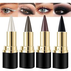 Unbrand 4PCS musta geeli eyeliner stick, eyeliner lyijykynä vedenpitävä tahrankestävä eyeliner kynä, kasvomaalipuikko halloween meikkisetti naisille