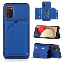 Gangxun Sag for Samsung Galaxy A02s Vintage Cuir Cover Læderetui Kofanger - Rouge