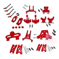 Täydellinen päivityssarja karkaistusta alumiinista 1/18 LaTrax Teton RC -autoille, mallit 2Cq red