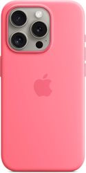 Apple iPhone 15 Pro silikonikotelo, jossa on MagSafe Vaaleanpunainen