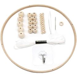 41kpl DIY puinen mobiilirunko käsitöitä varten luonnonpuu mobiili ripustin mobiilisarja puiset helmet tuuli ch