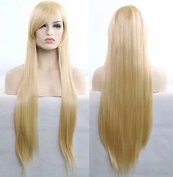 Fashionfresh Tegneserie Cosplay rollespil paryk Blondine