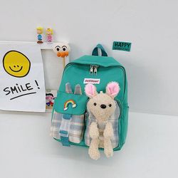 Ny børnehave drenge og piger Baby Cute Cartoon Tasker Børnehave Fashionable Rygsække grøn