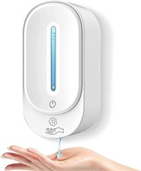 Bosheng Automaattinen saippua-annostelija, 350ml seinälle asennettu saippua-annostelija kosketusvapaa geeliannostelija infrapuna-anturilla, nestemä...