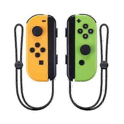 Joycon langaton ohjain Nintendo Switchille, tuki herätystoiminto, vasen oikea kaukosäädin rannehihnalla Yellow Green