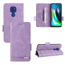 Gangxun Etui til Motorola Moto G9 Play / g9 / e7 Plus læderetui Folio Flip med kreditkortspor Etui Coque Lilla