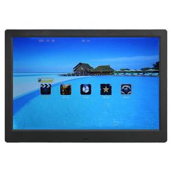 Digitaalinen valokuvakehys 13 tuuman HD 1280x800 LCD-näyttö Kaukosäädin Elektroninen valokuva-albumi Kalenterilla 110240V Musta Yhdysvaltain pistoke