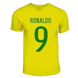 Gildan Ronaldo Brasil helten T-shirt (gul) LB (9-11 Years)