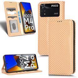 Kompatibel med Xiaomi Poco M4 Pro 4G Premium Pu Leather Flip Folio-deksel med kortspor magnetisk lukkingsdeksel Beige