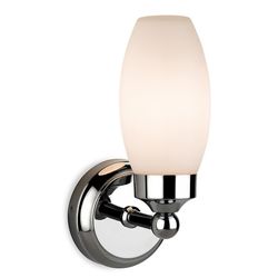Firstlight Lighting Reef 1 Lys Badeværelse Væg Lys Chrome med Opal Glas IP44, E14