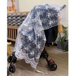 Baby Stroller Accessories Barnevogn Myggenet Insektnet Netnet Netbetræk Broderi Blonder Blomst Åndbart Betræk Klapvogn Tilbehør D maske