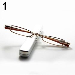 Wpxg Mode bærbare læsebriller Pen Tube Case 1.00 - 4.00 Diopter Gray 1.50 Strength