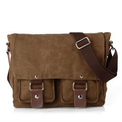 Bicycle Bags Panniers Mote menn Vintage Messenger Bag | Menn Cross Canvas Messenger Bag - Menn - Auburn