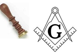 Bricks Masons Voksforsegling frimurerisk symbol firkantet kompas g deluxe træ håndtag Et sæt 9