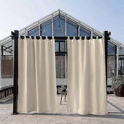 Korkean tarkkuuden vedenpitävä sateenkestävä verho ulkokäyttöön tarkoitettu parveke-huvimaja aurinkosuojaverho kangas beige 132*183