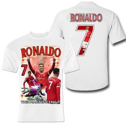 Highstreet T-shirt UDSALG Ronaldo Portugal United sportstrøje print foran &; bag 120cl 5-6år