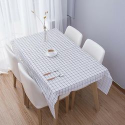 Tør ren Pvc Vinyl Dug Dining Køkken Dække Protector Hvid XL