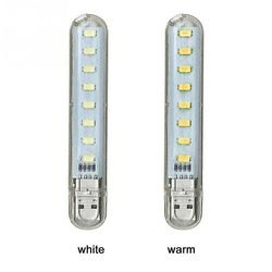 2pcs 8 Led Mini Portable Usb Light Dc 5v Camping Usb-belysning egnet til pc laptop Mobile Power Gadgets