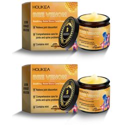 Lievittää nivelkipua Mehiläismyrkkyvoide Nivelkipuhoito Rauhoittava hierontavoide käsille, jaloille, lihaksille 2pcs
