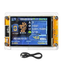 NMMiner NerdMiner V2 468KH/S Hashrate BTC Solo Lottery Miner ESP32 2,8 tuuman älykäs näyttö Bitcoin C Kuten