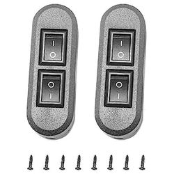 Upotettu johtokytkin musta duplex-keinukytkin kaksoisohjatulle pöytävalaisimelle