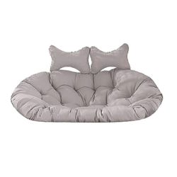 Double Swing Chair Tyyny Riippuva kori Paksu Pad Garden Indoor Outdoor Balcony Keinutuoli Istuin Tyyny varastossa Harmaa