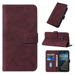Gangxun Kompatibel med Nokia Xr 20 etui læder folio cover tegnebog magnetisk premium Tui Coque rød