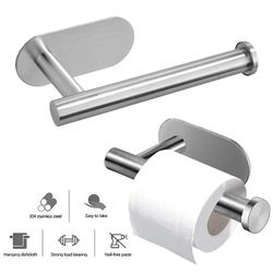 Toiletpapirholder til selvklæbende vægstansholder i rustfrit stål