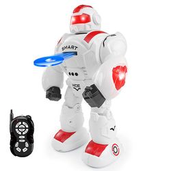 Sajygv Børns gestus sensing fjernbetjening robot intelligent kamp lancering flyvning handling demonstration sang dans cool belysning elektrisk rc l...