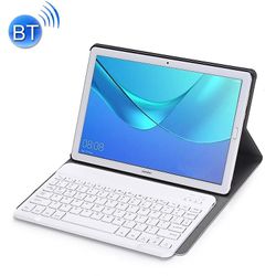 JVY Aftagelig Bluetooth-tastatur Ultrathin vandret flip læderetui til Huawei MediaPad M5 10,8 tommer, med Holder (Guld)