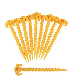 10 stk 20cm udendørs telt stakes Ultimate Ground Anker pløkker, Heavy Duty Skrue Style