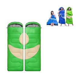 Sovepose til voksne med hætte, farve: dobbelt grøn