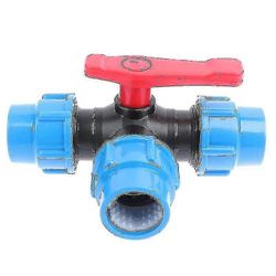 1kpl hyödyllinen Pe Kolmisuuntainen nopea liitäntäputkiventtiili 40mm