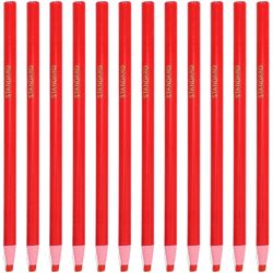 12 kpl Peel Off Kiina -merkit, rasvakynät keramiikalle, lasille, kankaalle, metallille, puulle, Punainen 17.00X0.80X0.80CM