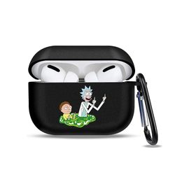 Bestdaily Rick and Morty Cartoon AirPods TPU-fodral för Apple AirPods Pro 1:a/2:a/3:e generationen 3rd Generation