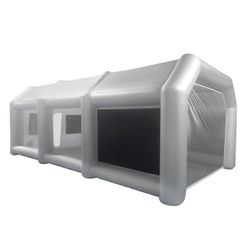 Puhallettava ruiskuhyttiteltta Kannettava maalimökkiteltta läpinäkyvällä ikkunalla ja ilmansuodattimella