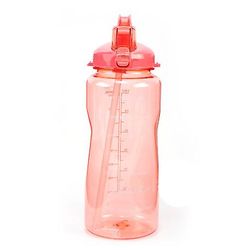 Lauwodun 2.2l Gradient Color Høj temperatur resistente Plastic Cup Straw Bounce Fitness Udendørs Sport Stor kapacitet Vandflaske lotus pink