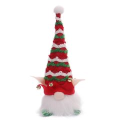 Christmas Gnome Ornaments Med Light Vintage Classic Ansiktsløs Doll Ornament For Utendørs Patio Lawn Yard Dekor Rød