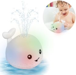 Bedee Baby Bath Leker, Baby Light Up badekar leker, Whale Water Spray Sprinkler leketøy for barn småbarn 0-6 måneder, Bath Leker Gift For 1 2 3 år ...