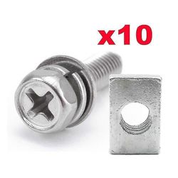 10 Aseta universaali moottoripyörän skootteri Atv Dirt Bike Akun napamutteri ja pulttiruuvit M5x10mm M6x12mm 4ah 5ah 6ah 7ah