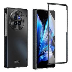 Vivo X Fold3 Pro Case PU nahkapäällysteinen PC-puhelimen suojus karkaistulla lasikalvolla Monivärinen Style B
