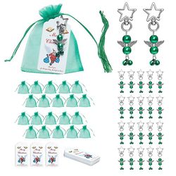Lauwodun Julegaver jul Pentagram vedhæng gavepose sæt grøn 20 pcs