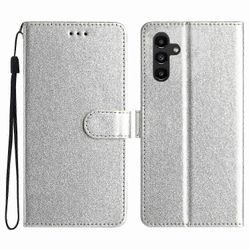 Vaalean Violetti Nahkainen Folio Lompakkokotelo Magneettisella Lukolla Samsung Galaxy A36 5G:lle Monivärinen Silver