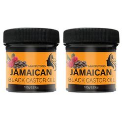 Jamaikan musta risiiniöljyhiusvoide Deep Nourishment pörröisyyden hallintaan ja hiusten kasvuun, korjaa kuivia vaurioituneita hiuksia 2pcs