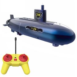 Mini RC Submarine 2,4 GHz fjernkontroll båt DIY Mini RC Båt RC Race Båt 6CH Gift Toy Kids Boys blå