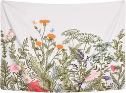 Vinter Promotion, blomst Plant Tapestry Wildflower Tapestry Wall Hanging Natural Scenery Tapestry (95 * 73cm)